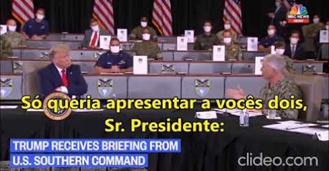 Exército americano exibe para Trump o militar Brasileiro que trabalha para os EUA