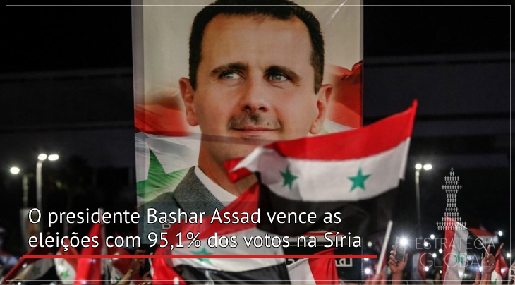 O presidente Bashar Assad vence as eleições com 95,1% dos votos na Síria