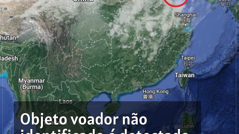 Objeto voador não identificado é detectado no leste da China