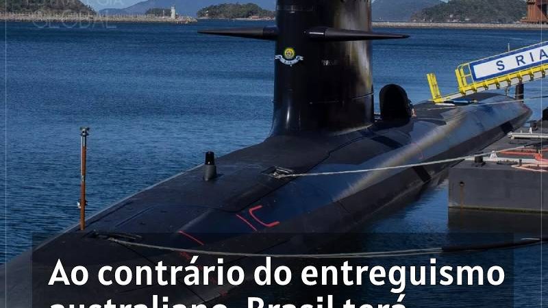 Ao contrário do entreguismo australiano, Brasil terá submarino nuclear próprio