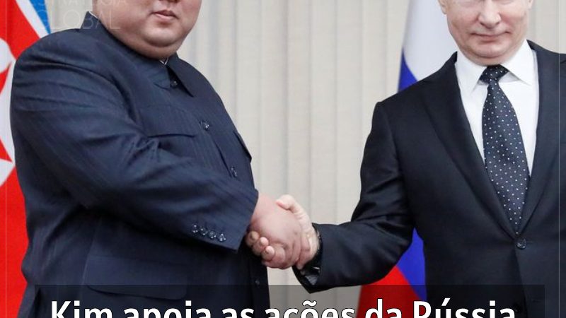 Kim apoia as ações da Rússia  contra o imperialismo