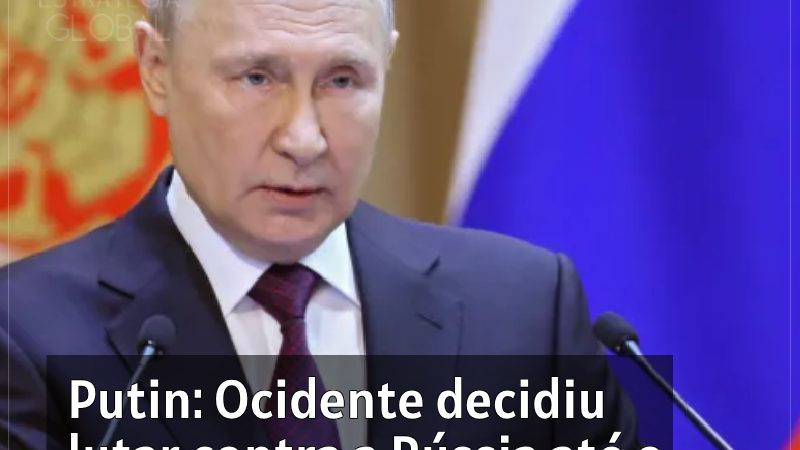 Putin: Ocidente decidiu lutar contra a Rússia até o último ucraniano